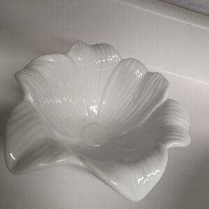 Lotus Flower White Candy Dish